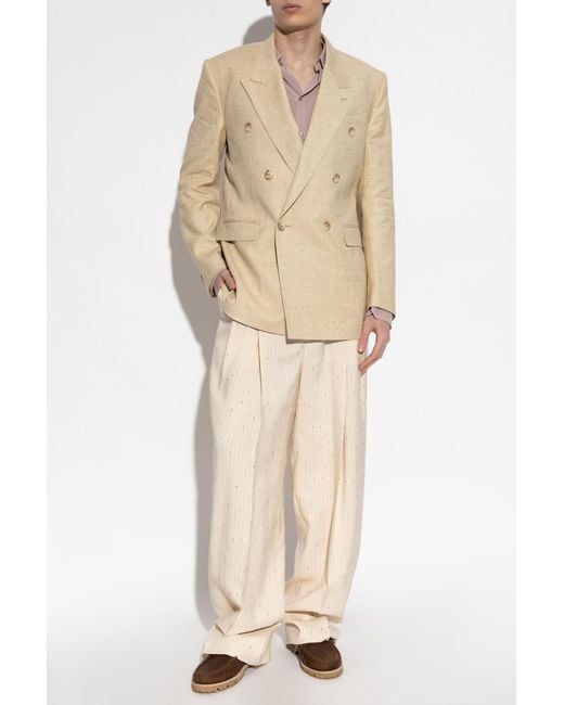 Dolce & Gabbana Natural Blazer With Double Vent for men