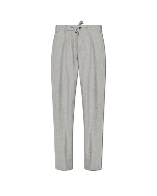 Eleventy Gray Wool Trousers for men