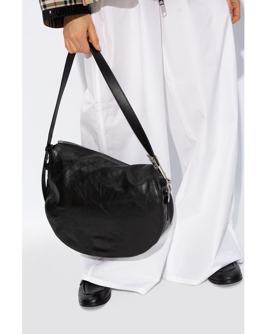 Burberry Black 'knight Medium' Shoulder Bag,