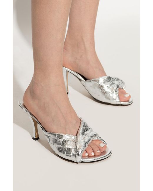 Bottega Veneta Natural Blink Heeled Mules