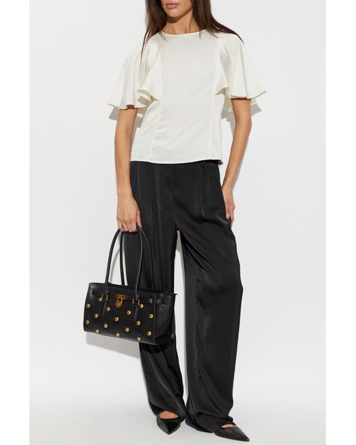 MICHAEL Michael Kors White Satin Top