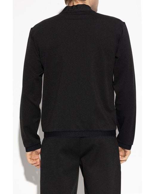 EA7 Black Trousers With Logo for men