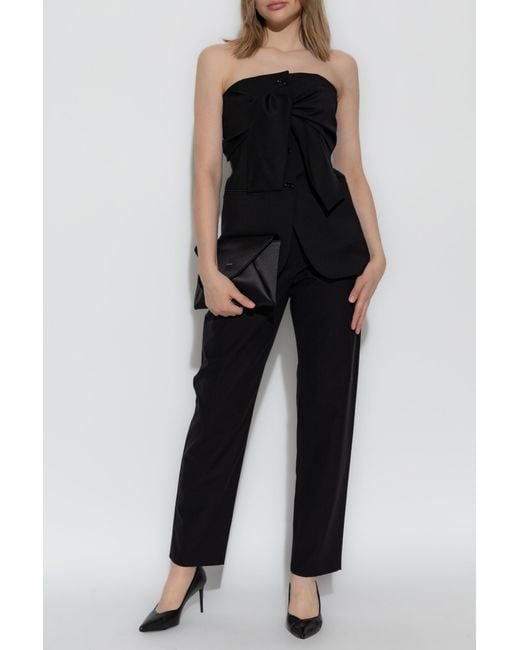 Max Mara Black Veruska Off-Shoulder Top