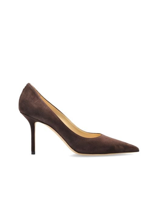 Jimmy Choo Brown 'Love 85' Heeled Shoes