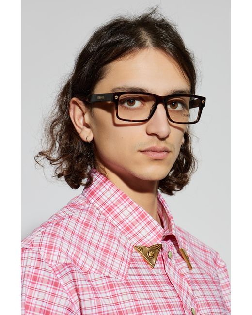 Versace Brown Corrective Glasses for men