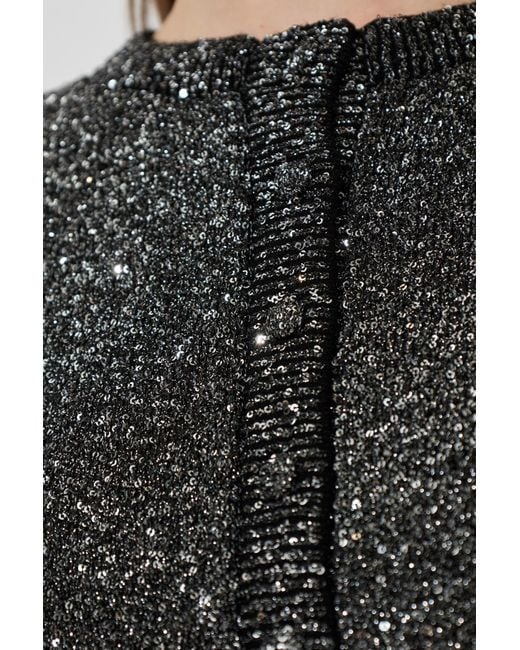LoveShackFancy Black Cardigan 'Ferra'