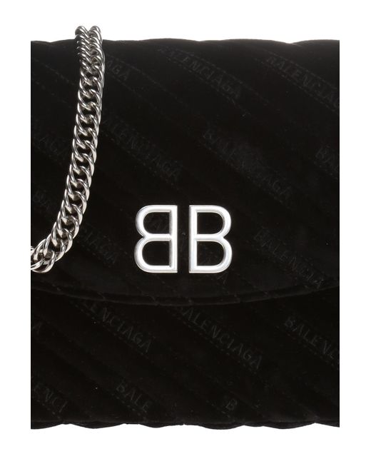Balenciaga BB Lock Small Black Leather Logo Quilted Handbag Bag – AvaMaria