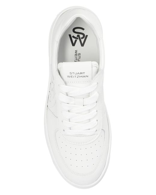 Stuart Weitzman White 'Sw Courtside' Sneakers
