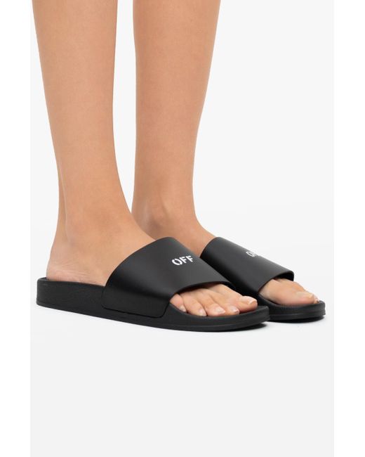 off white slide sandals