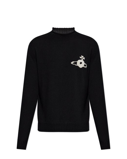 Vivienne Westwood Black Wool Sweater 'Fisherman' for men