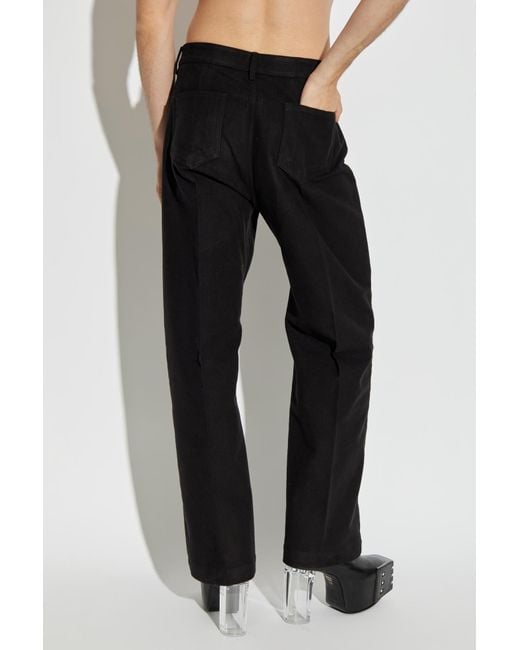 Rick Owens Black Straight-Leg Trousers for men