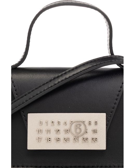 MM6 by Maison Martin Margiela Black 'numeric Mini' Shoulder Bag,