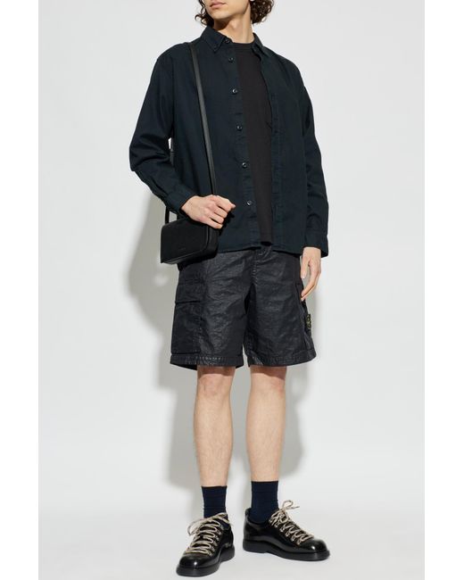 Stone Island Black T-Shirt With Pocket for men