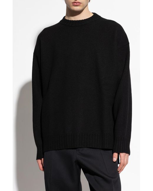 Jil Sander Black Wool Sweater for men