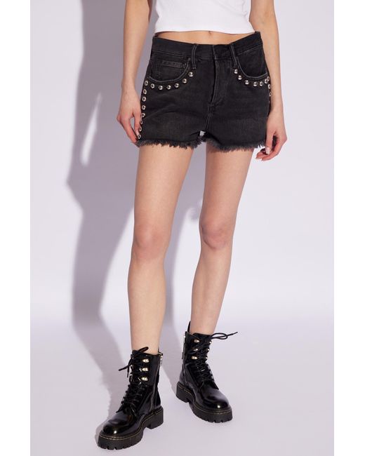 AllSaints Black ‘Heidi’ Denim Shorts