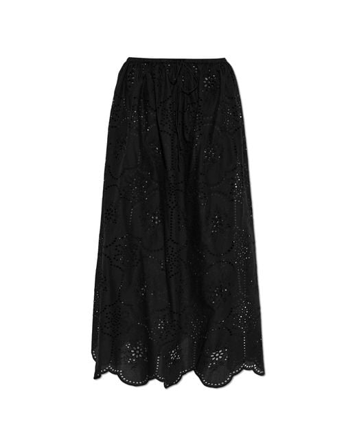 Matteau Black Lace Skirt