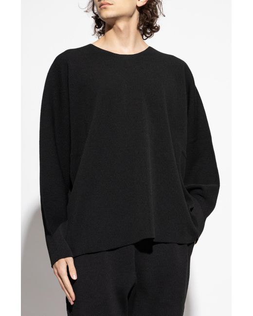 Homme Plissé Issey Miyake Black Loose-Fit Sweater for men