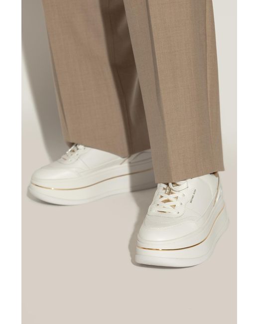 MICHAEL Michael Kors White "Hayes" Platform Sports Shoes