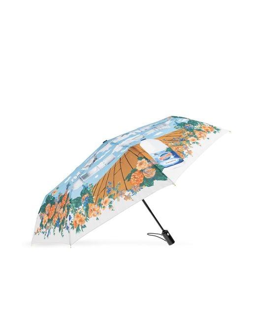Moschino Blue Folding Umbrella