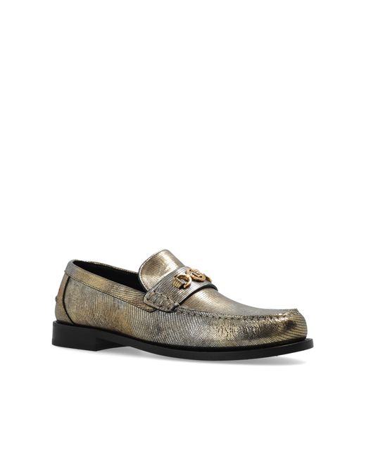 Versace Natural Leather Loafers for men