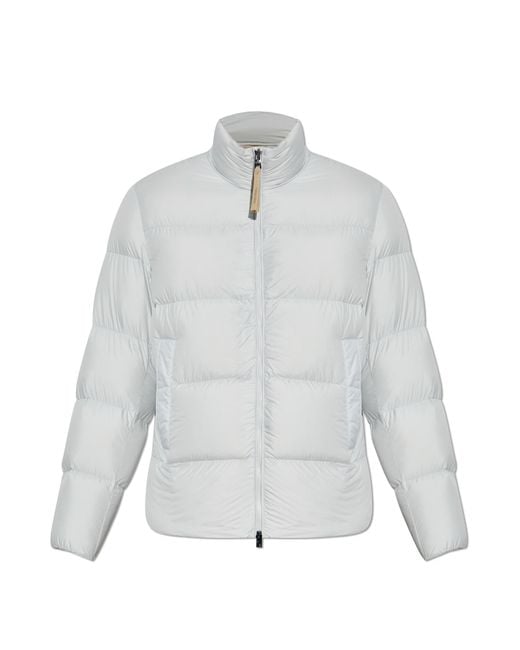 Woolrich Gray Down Jacket With Stand-Up Collar for men