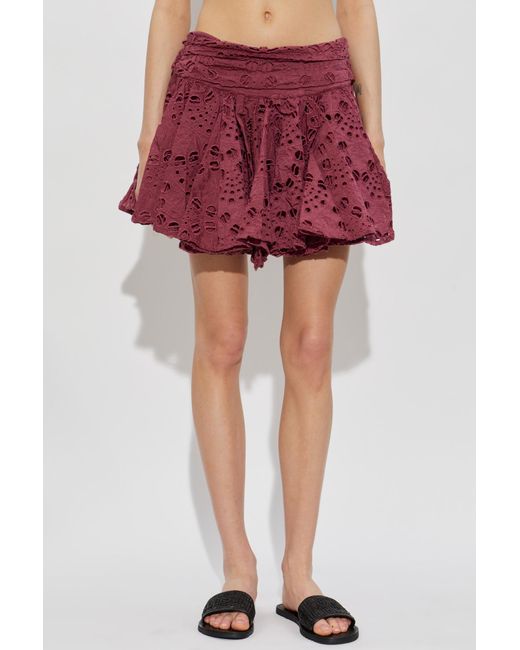 AllSaints Red Skort 'Dotty'