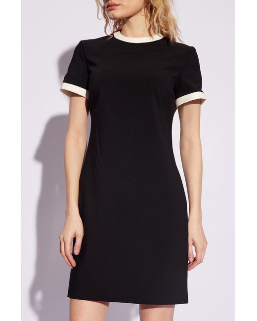 Theory Black Dress With Short Sleeves