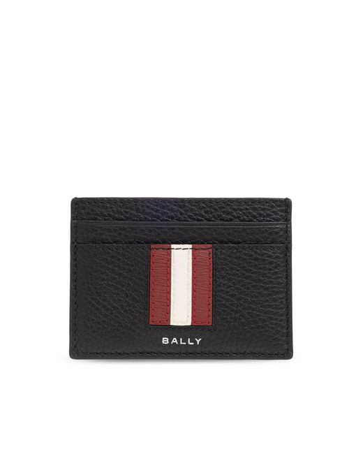 Bally Black Card Case With Logo for men