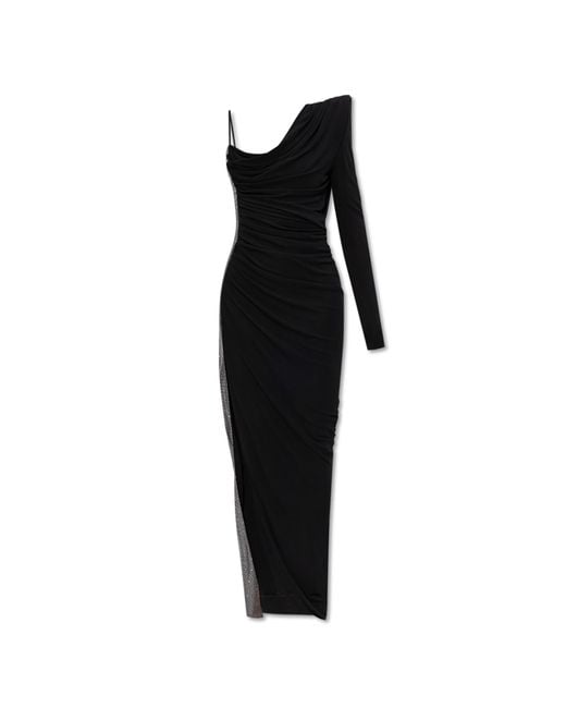 Balmain Black Dress With Appliqué