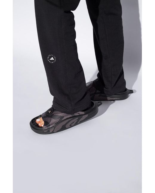 Adidas By Stella McCartney Black Slides With Logo,