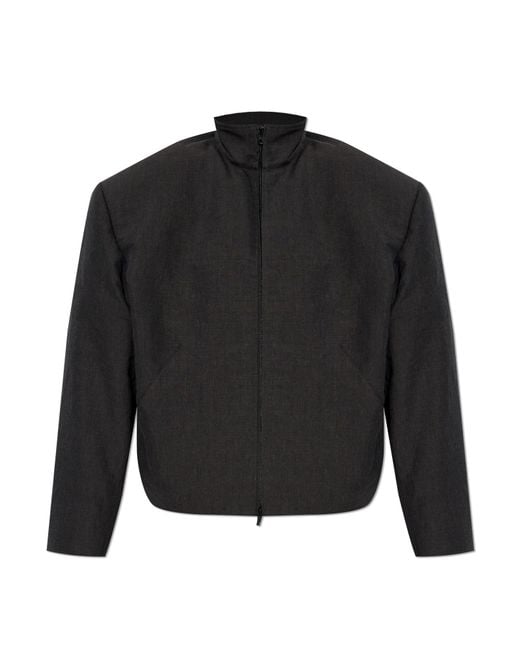 Balenciaga Black Jacket With Stand-Up Collar