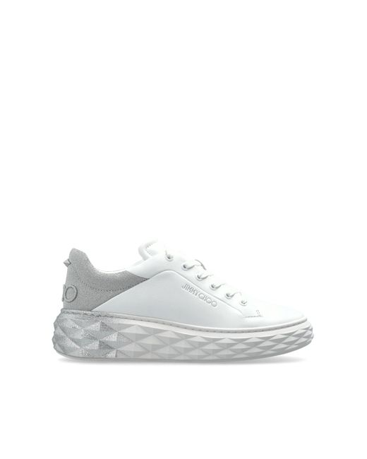 Jimmy Choo White 'Diamond' Sports Shoes