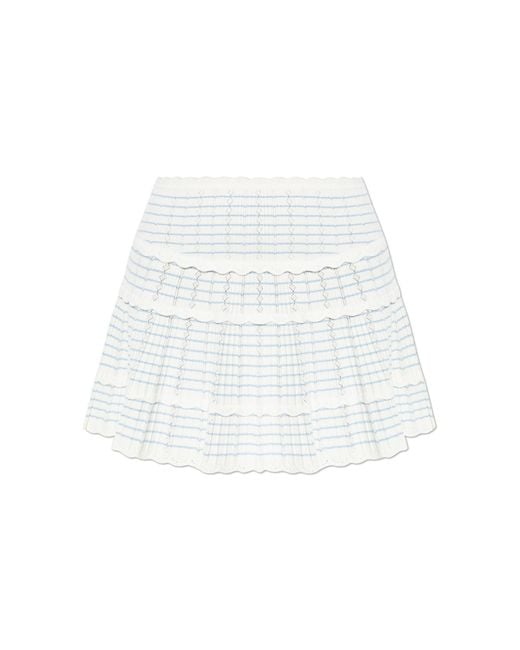 LoveShackFancy White Skirt "Colella"