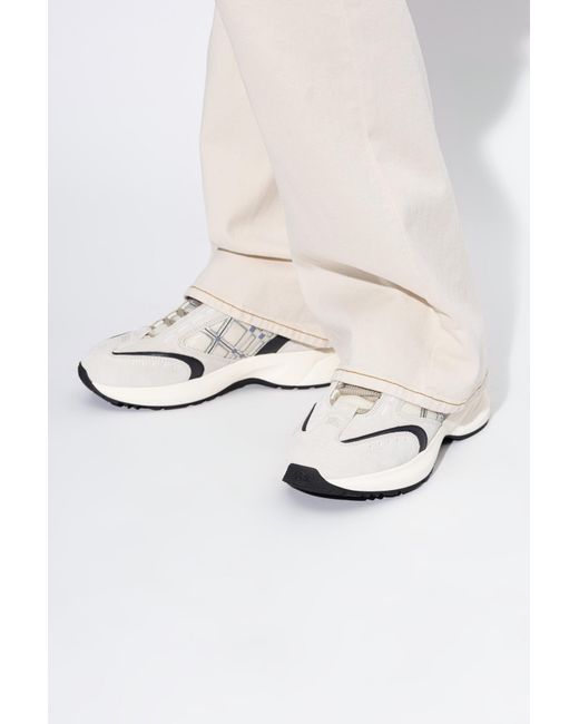 Burberry White 'Eclipse Runner' Sports Shoes