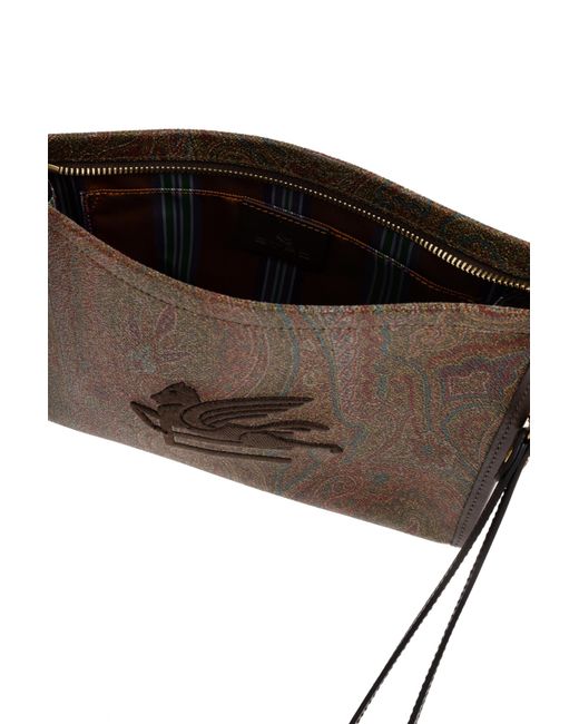 Etro Brown Patterned Clutch