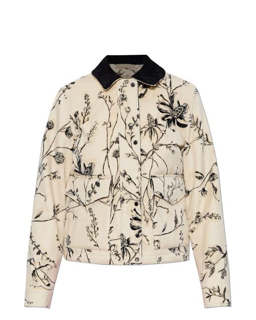 Woolrich Natural Jacket With Patterned Velvety Finish