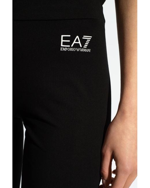 EA7 Black Leggings With Logo,