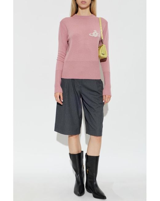 Vivienne Westwood Pink Wool Sweater 'Katie'