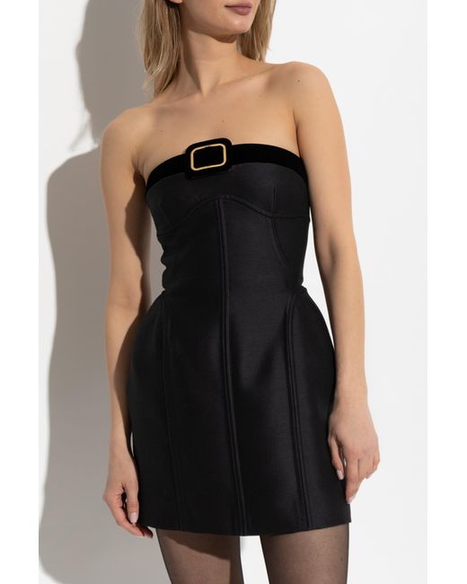 Tom Ford Black Short Dress With Bare Shoulders