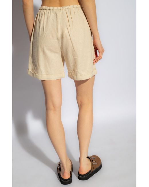 By Malene Birger Natural Linen Shorts 'Josea'