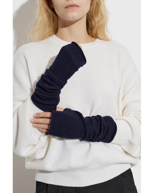 Lisa Yang Blue Aspen' Cashmere Fingerless Gloves