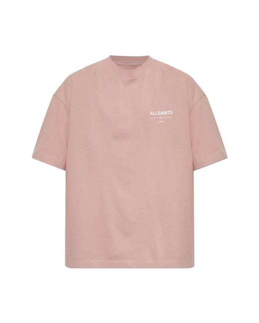 AllSaints Pink T-Shirt 'Backstage' for men