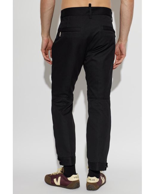 DSquared² Blue Trousers With Stitching for men