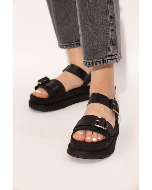 Ugg Black Platform Sandals Goldenrise Villa
