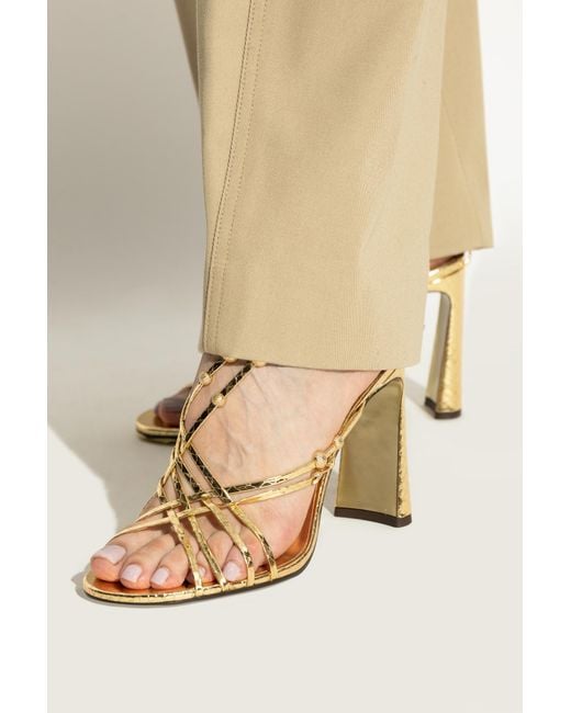 Jimmy Choo Metallic Heeled Sandals "Felice"