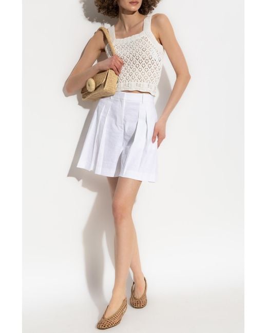 Maison Kitsuné White Knitted Top