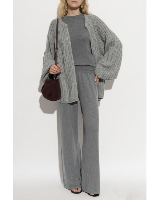 Lisa Yang Gray Cashmere Cardigan 'Thena'