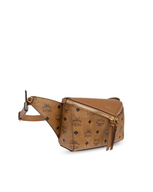 MCM Brown Fanny Pack 'Diamante'