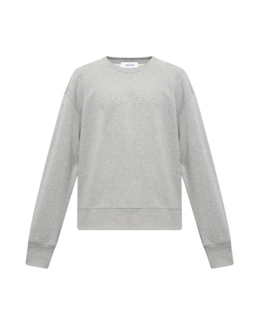 McQueen White Sweatshirt With Logo for men