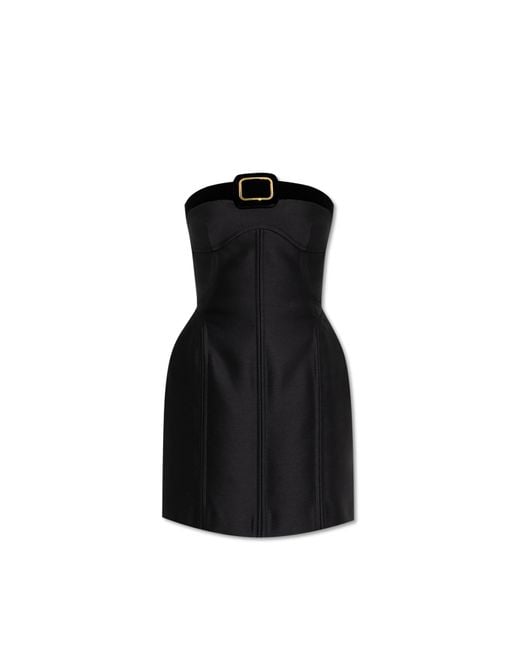 Tom Ford Black Short Dress With Bare Shoulders